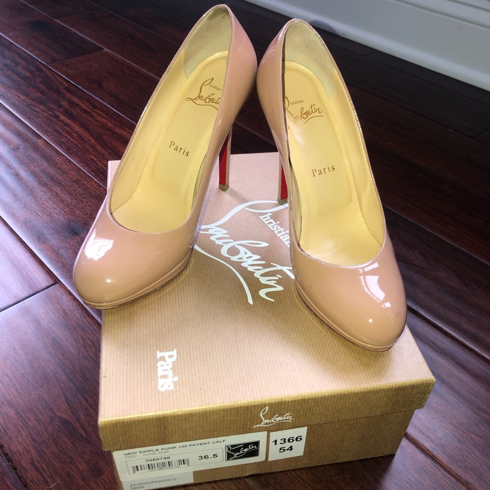 Christian Louboutin New Simple Pump Nude 120 36.5